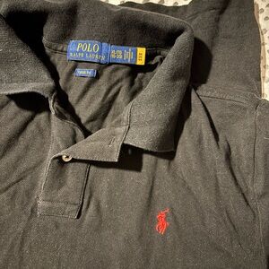 Polo by Ralph Lauren Black Polo Shirt with Red Logo